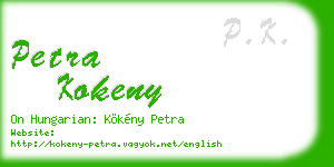 petra kokeny business card