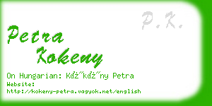 petra kokeny business card